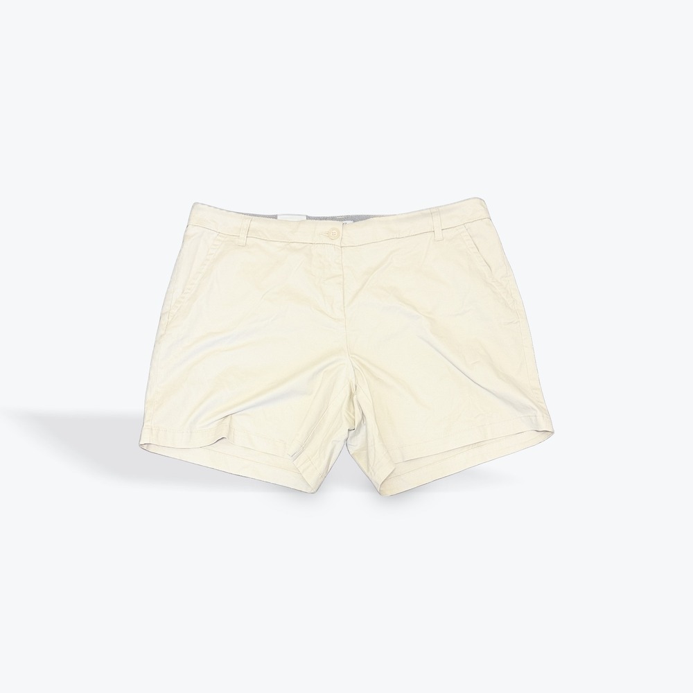 Crown Ivy Woman 18W Beige Chino Shorts Casual Everyday Essential‎